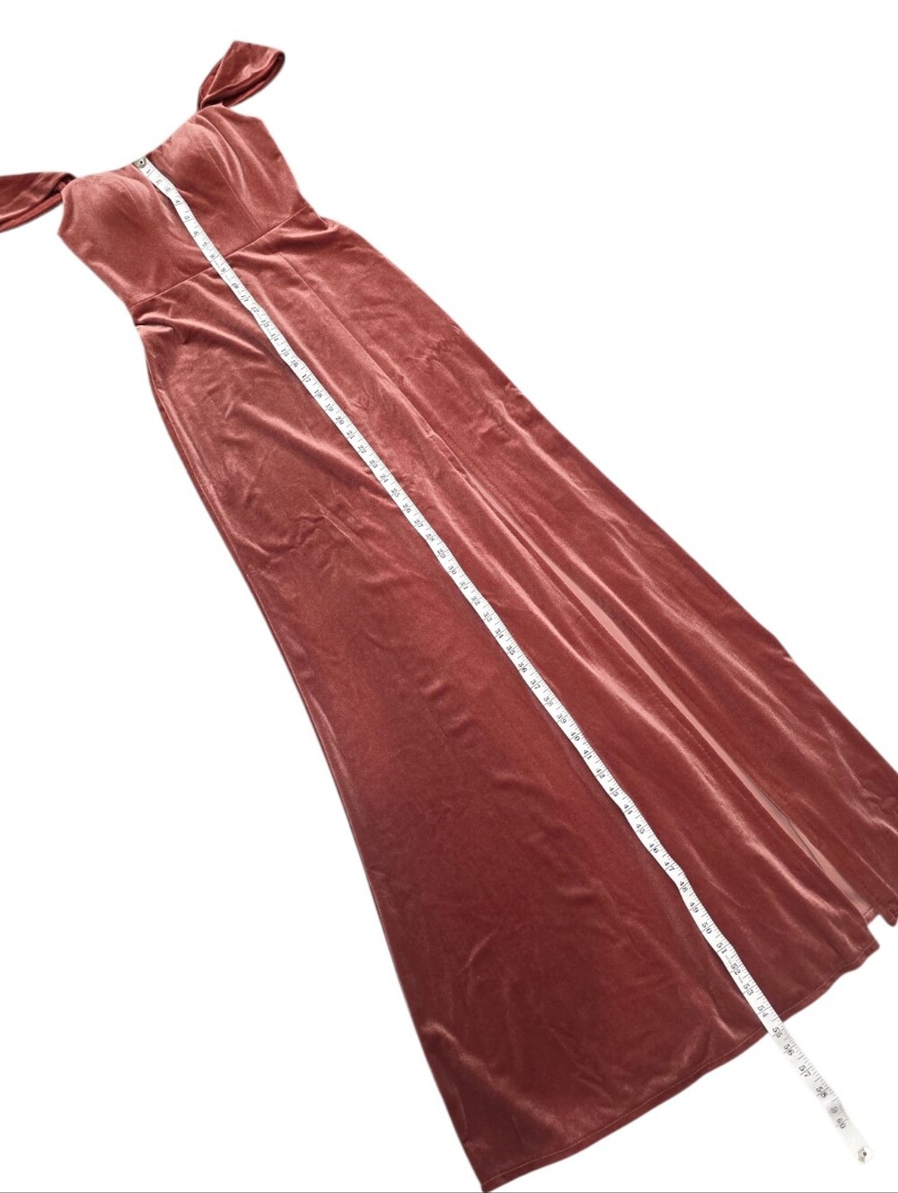 JENNY YOO ISSA OFF THE SHOULDER VELVET DRESS IN ENGLISH ROSE 0 NEW - Picture 11 of 16